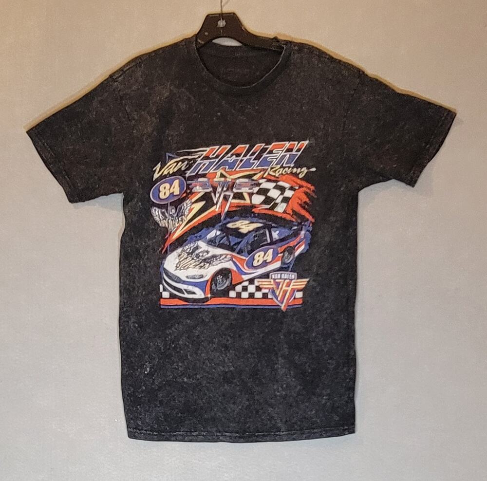 Van Halen Racing Acid Wash Graphic T-Shirt Medium